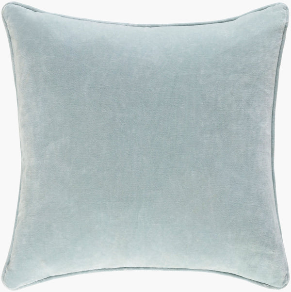 Surya Safflower 18"L X 18"W Minimalist Cotton Accent Pillow For Modern Living Room Décor, Easy Care Green Cotton,Cotton Saff7198-1818p