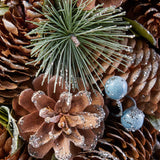 Christopher Knight Home® - Noble House - Pre-Decorated Pine Cone and Glitter Unlit Artificial Tabletop Christmas Tree