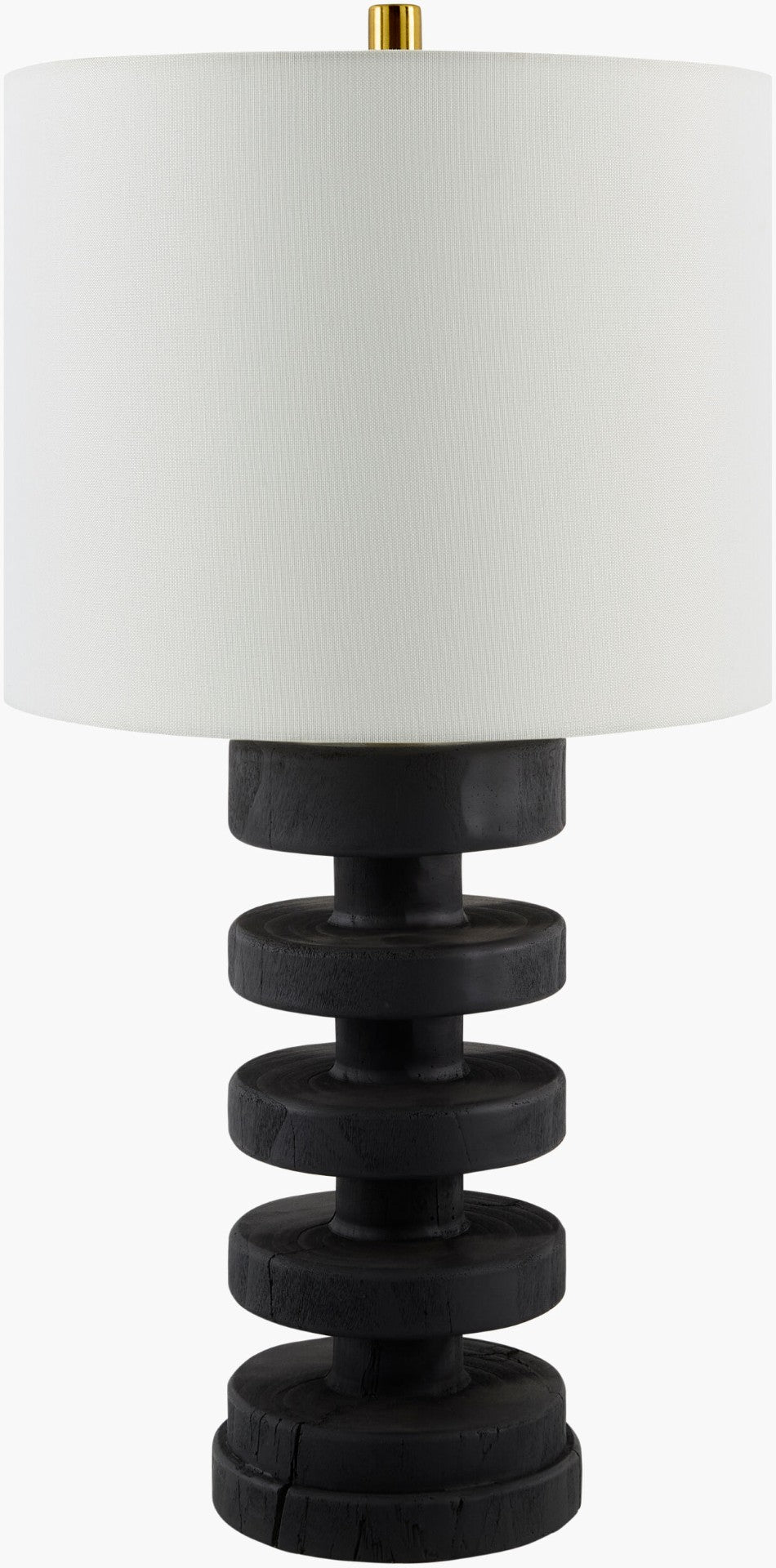 Livabliss Sagy Rustic Resin Table Lamp with Linen Shade for Farmhouse Living Rooms SAG-001