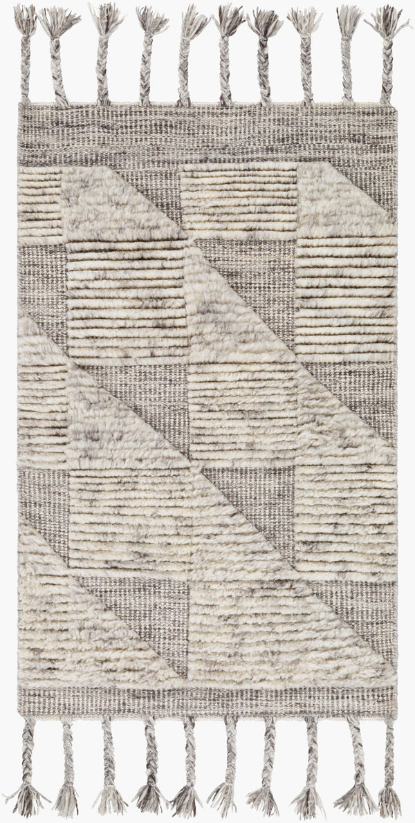 Surya Sahara Hand-knotted Wool Rug 2' X 3' - Bohemian Fringe Design For Global Style & Comfort Dark Brown Wool Sah2300-46