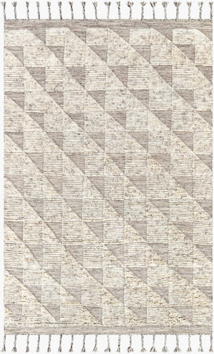 Surya Sahara Hand-knotted Wool Rug 2' X 3' - Bohemian Fringe Design For Global Style & Comfort Dark Brown Wool Sah2300-69
