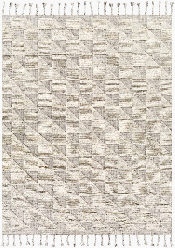 Surya Sahara Hand-knotted Wool Rug 2' X 3' - Bohemian Fringe Design For Global Style & Comfort Dark Brown Wool Sah2300-810