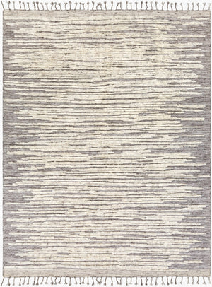 Surya Sahara Hand-knotted Wool Rug 2' X 3' - Bohemian Fringe Design For Global Style & Comfort Charcoal Wool,Viscose Sah2301-810