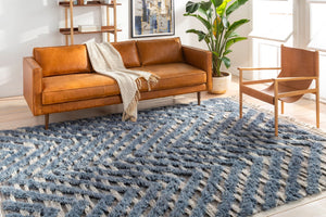 Surya Sahara Hand-knotted Wool Rug 2' X 3' - Bohemian Fringe Design For Global Style & Comfort Charcoal Wool Sah2304-23