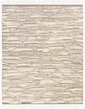 Surya Sahara Hand-knotted Wool Rug 2' X 3' - Bohemian Fringe Design For Global Style & Comfort Light Beige Wool Sah2307-810