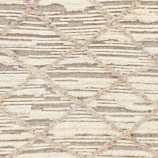 Surya Sahara Hand-knotted Wool Rug 2' X 3' - Bohemian Fringe Design For Global Style & Comfort Light Beige Wool Sah2307-46