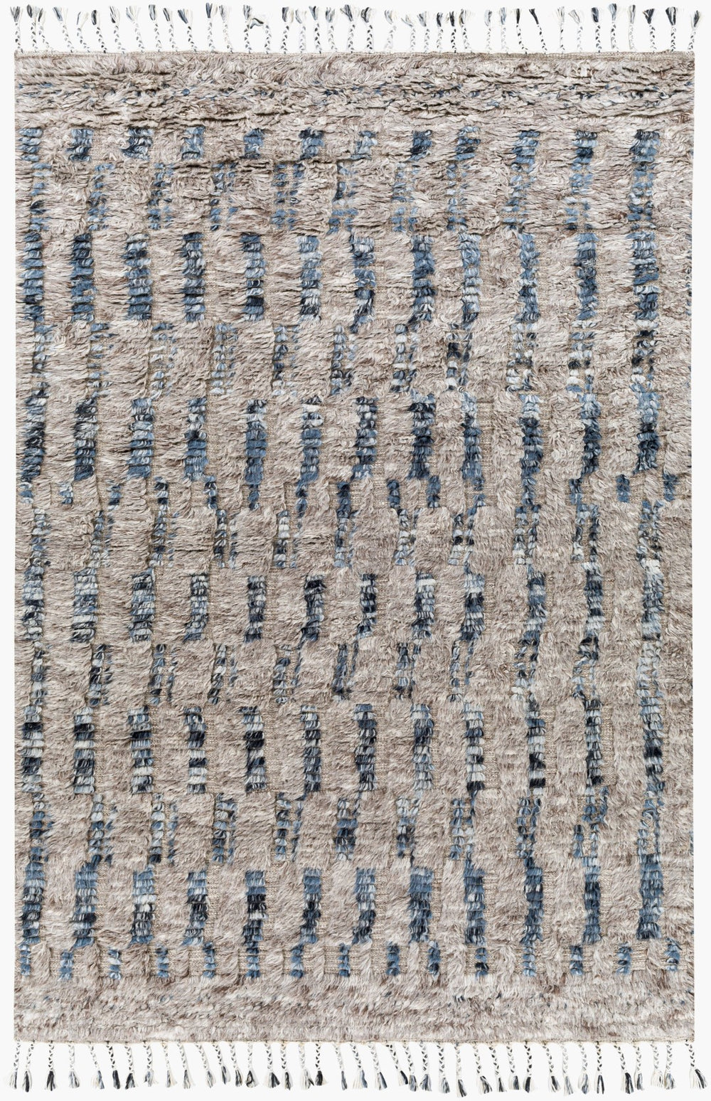 Surya Sahara Hand-knotted Wool Rug 2' X 3' - Bohemian Fringe Design For Global Style & Comfort Gray Wool Sah2308-23