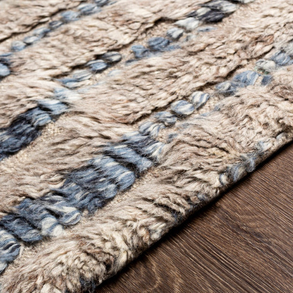 Surya Sahara Hand-knotted Wool Rug 2' X 3' - Bohemian Fringe Design For Global Style & Comfort Gray Wool Sah2308-23