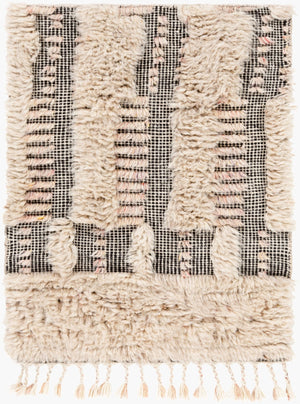 Surya Sahara Hand-knotted Wool Rug 2' X 3' - Bohemian Fringe Design For Global Style & Comfort Dark Brown Wool Sah2309-23