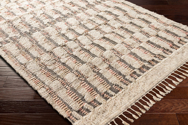 Surya Sahara Hand-knotted Wool Rug 2' X 3' - Bohemian Fringe Design For Global Style & Comfort Dark Brown Wool Sah2309-69