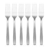 Cambridge Paulina 6-Piece Dinner Fork Set, 18/0 Stainless Steel, Satin Finish, Dishwasher Safe