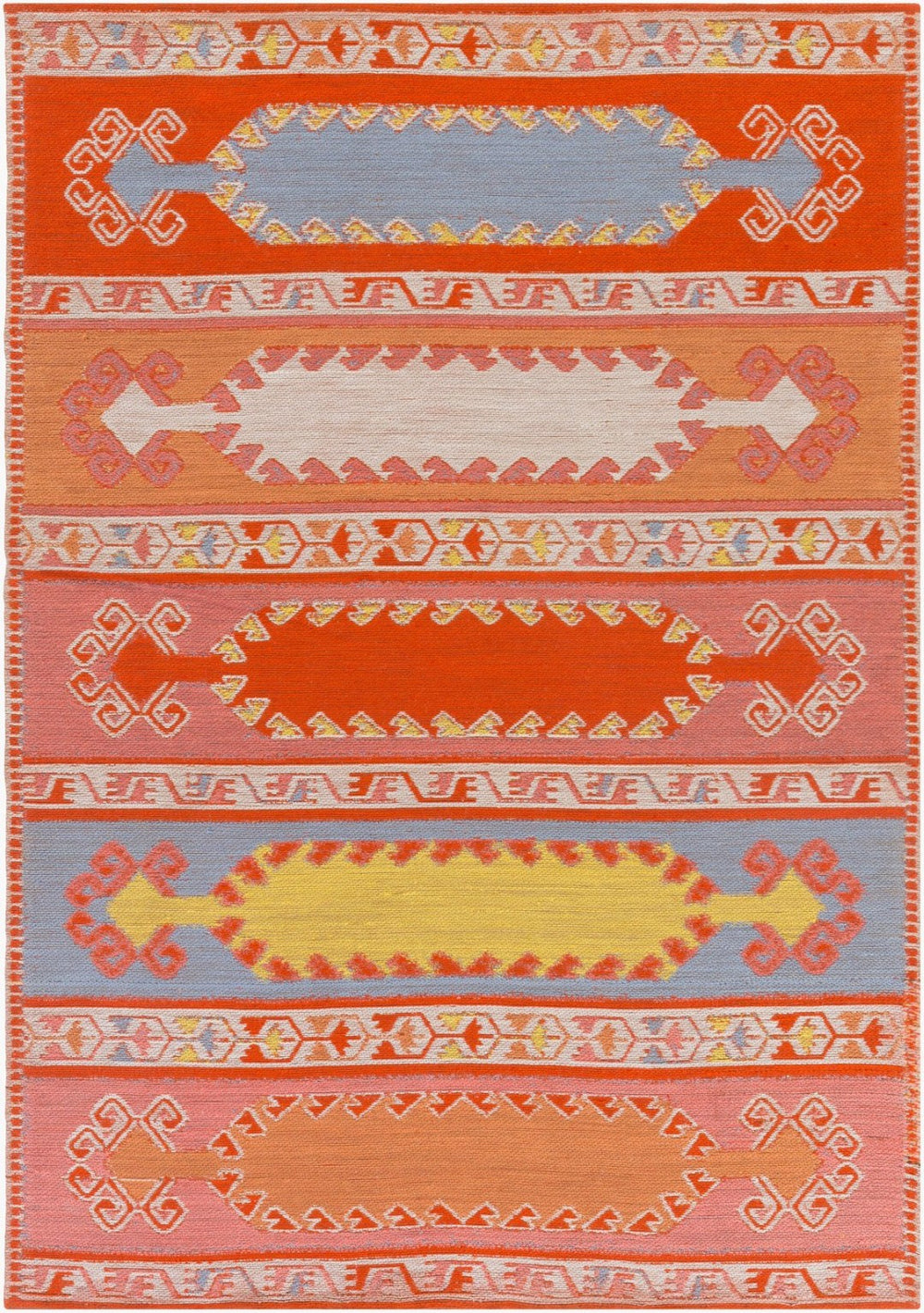 Livabliss Sajal Handmade Flatweave Accent Rug Recycled Pet Yarn Global Artisan Style Rust, Camel 2' x 3' SAJ1064-23