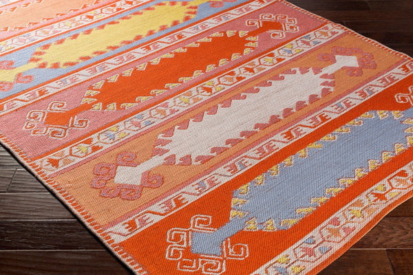 Livabliss Sajal Handmade Flatweave Accent Rug Recycled Pet Yarn Global Artisan Style Rust, Camel 2' x 3' SAJ1064-23