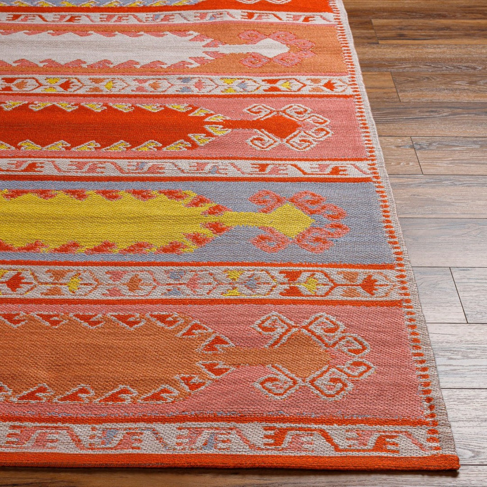 Livabliss Sajal Handmade Flatweave Accent Rug Recycled Pet Yarn Global Artisan Style Rust, Camel 2' x 3' SAJ1064-23