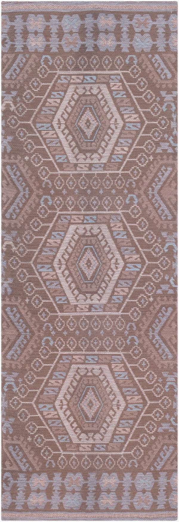 Surya Sajal 2'6" X 8' Handmade Rug - Elegant Global Design, Durable Recycled Pet Yarn, Eco-friendly Charm Medium Brown Recycled Pet Yarn Saj1067-268