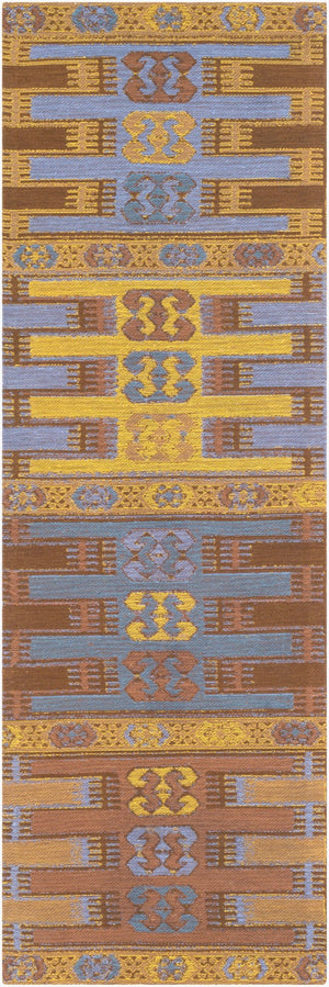 Surya Sajal 2'6" X 8' Handmade Rug - Elegant Global Design, Durable Recycled Pet Yarn, Eco-friendly Charm Brown Recycled Pet Yarn Saj1078-268