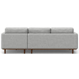 Hearth and Haven Euphorique Upholstered Right Sectional Sofa with 2 Bolster Pillows and 3 Loose Back Cushions B136P159958 Mist Grey
