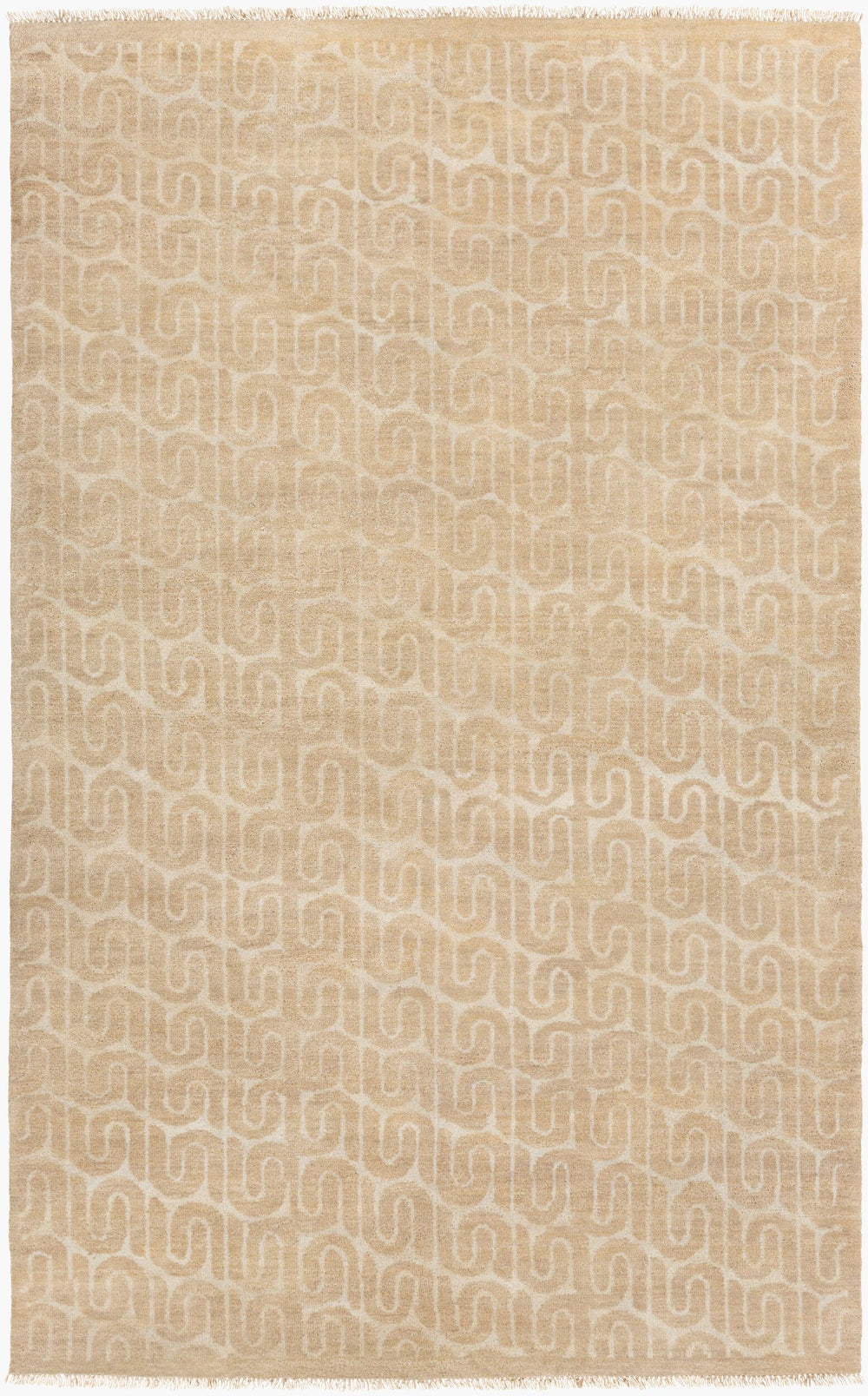 Surya Stanton Handmade 100% Wool Rug 2' X 3' – Elegant, Durable, Timeless Design With Traditional Fringe Tan Wool Sao2004-69