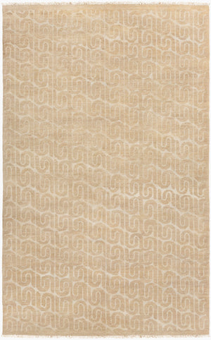 Surya Stanton Handmade 100% Wool Rug 2' X 3' – Elegant, Durable, Timeless Design With Traditional Fringe Tan Wool Sao2004-69