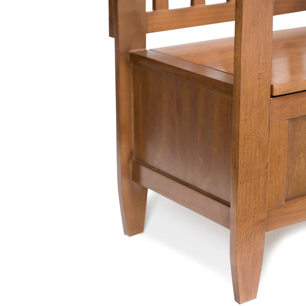 English Elm Brooklyn Handcrafted Storage Bench – Stylish Entryway Seating With Concealed Storage & Safety Hinges B136P158122