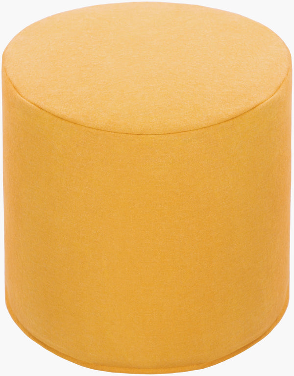 Surya Shane Modern 17" Felted Pouf - Lightweight, Durable Seating For Small Spaces - Easy Maintenance Yellow Wool,Nylon,Wool,Nylon,Polybeads Sapf002-171717