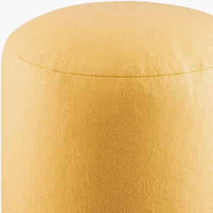 Surya Shane Modern 17" Felted Pouf - Lightweight, Durable Seating For Small Spaces - Easy Maintenance Yellow Wool,Nylon,Wool,Nylon,Polybeads Sapf002-171717