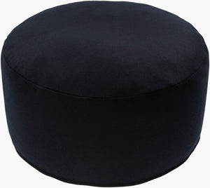 Surya Shane Modern 17" Felted Pouf - Lightweight, Durable Seating For Small Spaces - Easy Maintenance Black Wool,Nylon,Wool,Nylon,Polybeads Sapf005-303014