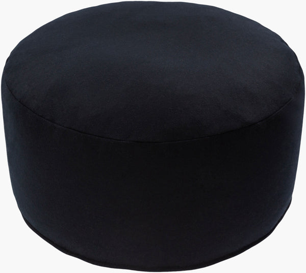 Surya Shane Modern 17" Felted Pouf - Lightweight, Durable Seating For Small Spaces - Easy Maintenance Black Wool,Nylon,Wool,Nylon,Polybeads Sapf005-303014