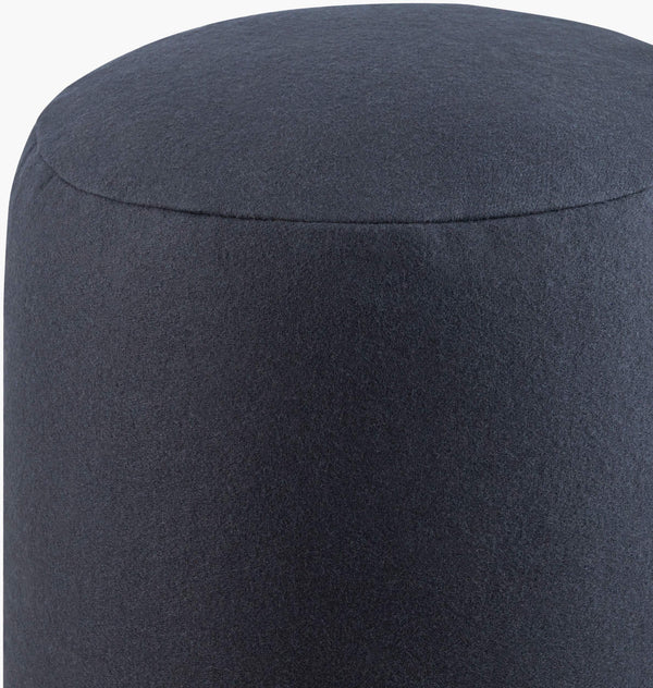 Surya Shane Modern 17" Felted Pouf - Lightweight, Durable Seating For Small Spaces - Easy Maintenance Black Wool,Nylon,Wool,Nylon,Polybeads Sapf005-171717