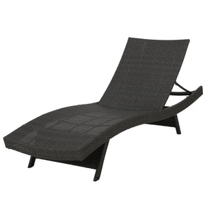 English Elm Christopher Knight Home® - Salem Pe Wicker Chaise Lounge - Stylish Grey Outdoor Seating With Weather-Resistant Comfort 52005.00GRY