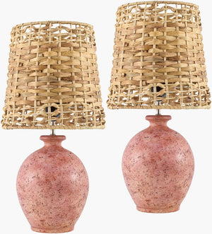 Livabliss Sarina Cement Base Table Lamp with Hand-woven Seagrass Shade for Organic Modern Decor SAR002-SET
