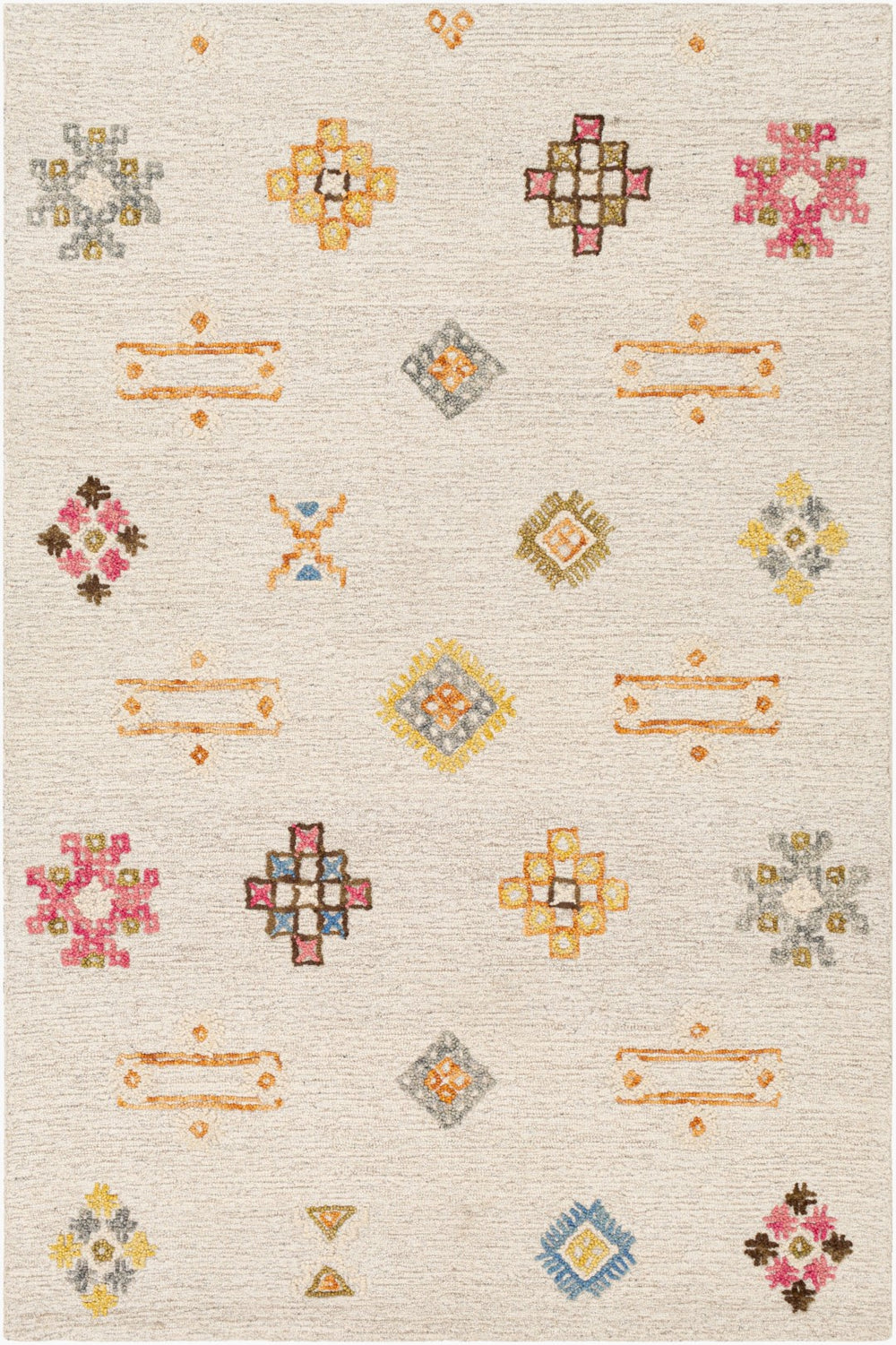 Surya Sabra 2' X 3' Handcrafted Wool Rug - Elegant Global Design, Low Pile, Perfect For Any Room! Cream Wool Sar2303-23