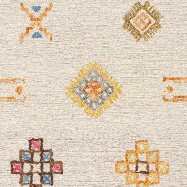 Surya Sabra 2' X 3' Handcrafted Wool Rug - Elegant Global Design, Low Pile, Perfect For Any Room! Cream Wool Sar2303-23