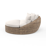 Havana Round Daybed in Canvas Natural w/ Self Welt SW1701-99-OTT-5404 Sunset West