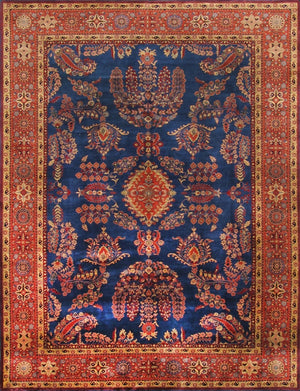 Pasargad Home Azerbaijan Collection Hand-knotted Lamb's Wool Area Rug For Elegant Home Décor   Ps-2 12x18