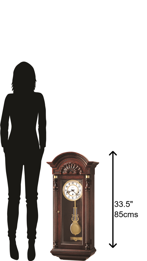 Hekman Furniture 612221 Vintage Mahogany Wall Clock - Elegant Chiming Design With Precision Movement & Timeless Charm Vintage Mahogany Jennison Wall Clock 612221