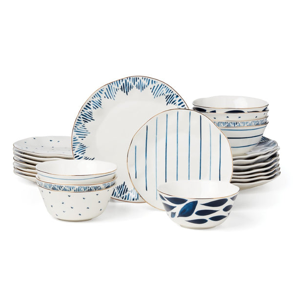 Lenox Blue Bay 24-Piece Dinnerware Set, Service for 8 Blue, BLUE PORCELAIN 895680