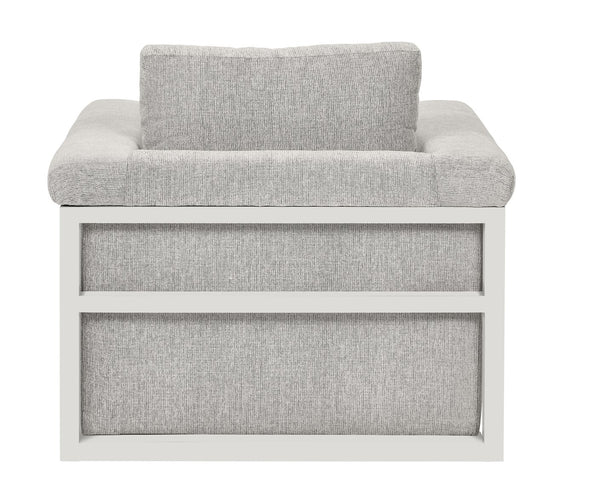 A.R.T. Furniture Atlas Swivel Chair: Elegant Fleur De Sel Finish With Plush Chenille Blend Cushions For Ultimate Comfort White Fabric In A Polyester,Chenille Blend,In A Gray And Beige Coloration 762516-5824