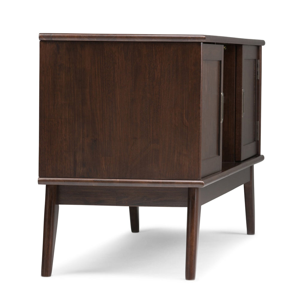English Elm Draper Mid Century Low Tv Media Stand - Solid Rubberwood, Vintage Charm, Ample Storage & Style B136P158152