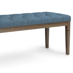 English Elm Waverly Tufted Ottoman Bench In Denim Blue - Classic Style, Versatile Seating For Any Space B136P159077-GIGA