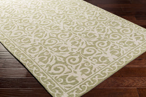 Surya Samual 2'6" X 8' Handmade Low Pile Rug - Durable, Chemical-free, Modern Decor For Any Space Olive Polyester Sau1100-268