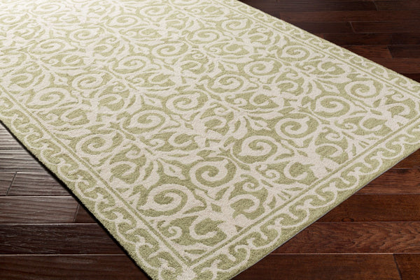 Surya Samual 2'6" X 8' Handmade Low Pile Rug - Durable, Chemical-free, Modern Decor For Any Space Olive Polyester Sau1100-268