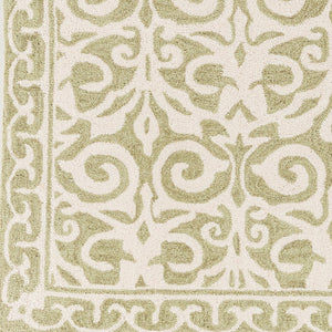 Surya Samual 2'6" X 8' Handmade Low Pile Rug - Durable, Chemical-free, Modern Decor For Any Space Olive Polyester Sau1100-268