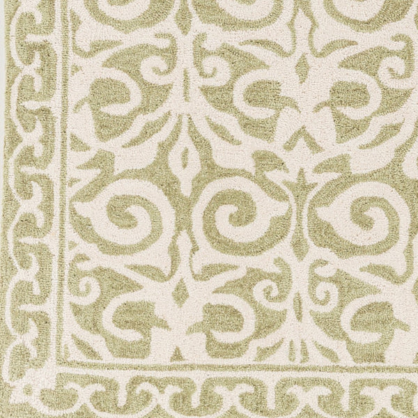 Surya Samual 2'6" X 8' Handmade Low Pile Rug - Durable, Chemical-free, Modern Decor For Any Space Olive Polyester Sau1100-268