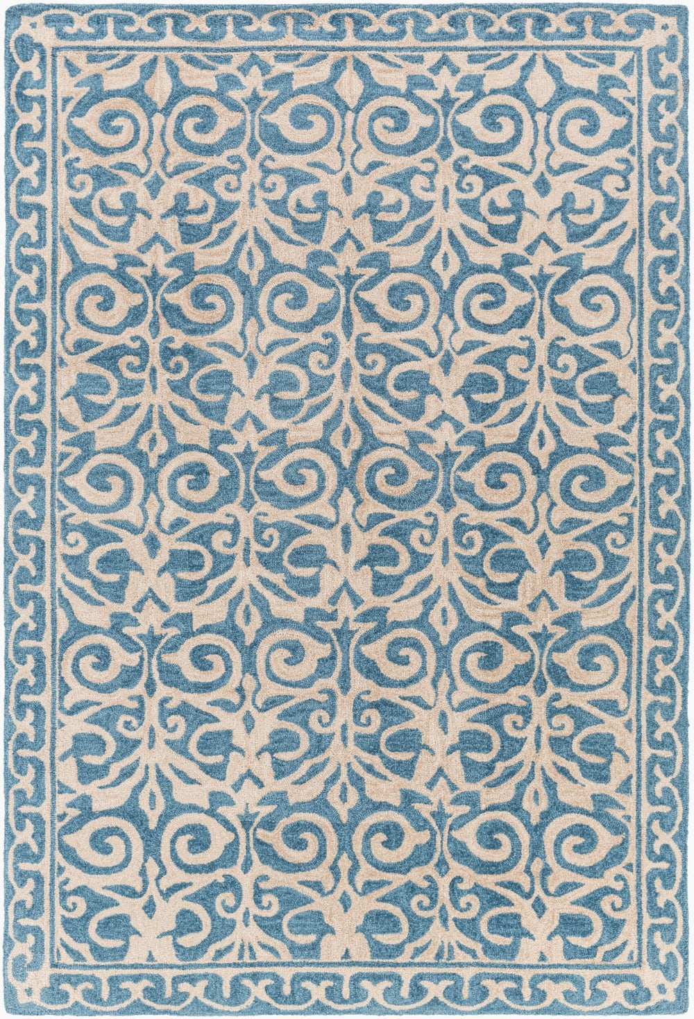 Surya Samual 2'6" X 8' Handmade Low Pile Rug - Durable, Chemical-free, Modern Decor For Any Space Blue Polyester Sau1102-576
