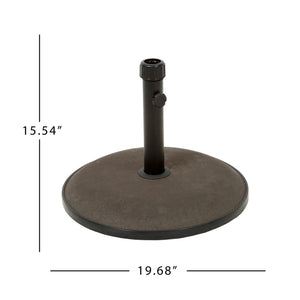 English Elm Christopher Knight Home® - UM-HOLDER Concrete 66 lb Umbrella Base Brown with Iron Support Pole, Fits Up to 10ft Umbrellas, Durable 54793.00BRN