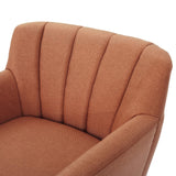 Christopher Knight Home® - Noble House - Merel Mid Century Modern Orange Fabric Club Chair