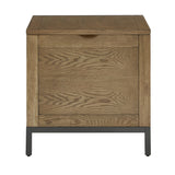 Homelegance By Top-Line Millie Storage Trunk End Table with Removable Tray Oak MDF