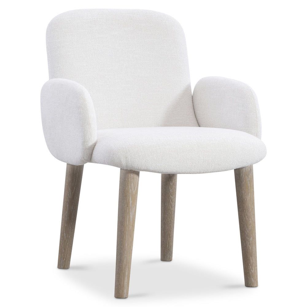 Bernhardt Bernhardt Loggia Arm Chair With Contoured Back, Aria Oak Legs, Performance Fabric B161, Stain-Resistant Comfort 345546
