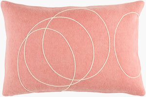 Surya Solid Bold Sb-035 13"L X 19"W Luxurious Lumbar Pillow - Modern Wool Design For Home Decor Revival Ivory Wool,Wool Sb035-1319d